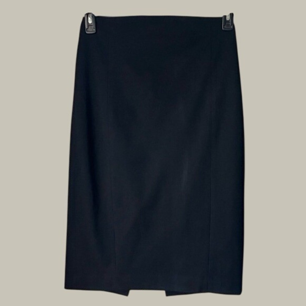 Women's Black High Waisted Long Pencil Skirt S 6 - Picture 2 of 9